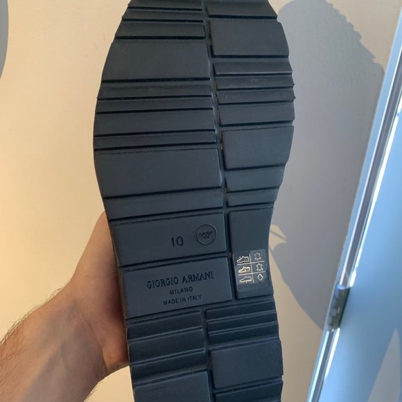 Giorgio Armani Calf Leather Derby Shoes - Picture 2 of 3